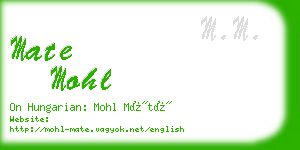 mate mohl business card